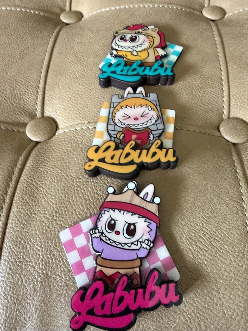 Labubu set of 3 3” magnets Pop Mart